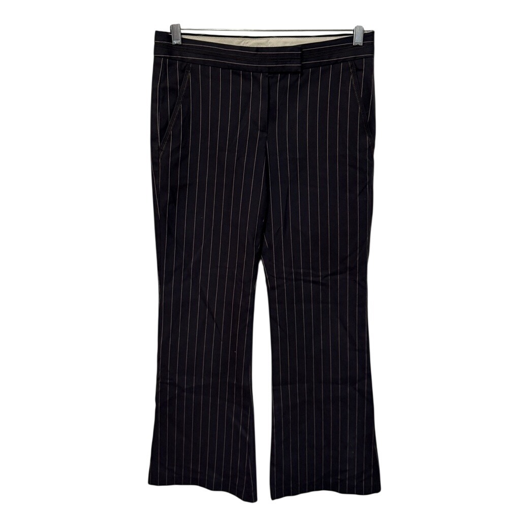 Theory Navy Blue Pinstripe Bootcut Trousers Pants Style 60174239 Womens Size 4